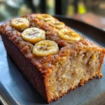 5 ingredient banana bread fresh slice close-up